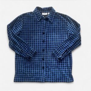 Erika Collection Petite Vintage Y2K Houndstooth Lightweight Jacket Cottagecore